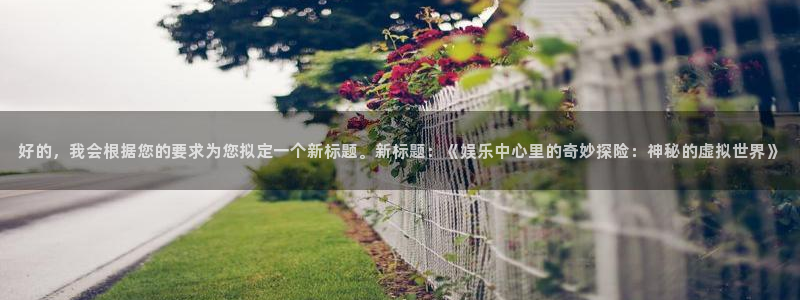 辉达娱乐能退款吗：好的，我会根据您的要求为您拟定一个新标题。新标题：《娱乐中心里的奇妙探险：神秘的虚拟世界》