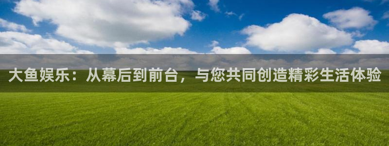 壹号大舞台,有梦你就来：大鱼娱乐：从幕后到前台，与您共同创造精彩生活体验